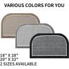imagePADOOR KitchenMats for Floor 100 Polypropylene Kitchen Rugs Non Slip Washable Durable Dirt Resist Half Circle Rug TPR Backed Kitchen Floor Mat 18quotx28quot BeigeBlack