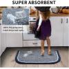 imagePADOOR KitchenMats for Floor 100 Polypropylene Kitchen Rugs Non Slip Washable Durable Dirt Resist Half Circle Rug TPR Backed Kitchen Floor Mat 18quotx28quot BeigeBlue