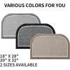 imagePADOOR KitchenMats for Floor 100 Polypropylene Kitchen Rugs Non Slip Washable Durable Dirt Resist Half Circle Rug TPR Backed Kitchen Floor Mat 18quotx28quot BeigeBeige