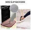 imagePADOOR KitchenMats for Floor 100 Polypropylene Kitchen Rugs Non Slip Washable Durable Dirt Resist Half Circle Rug TPR Backed Kitchen Floor Mat 18quotx28quot BeigeRed