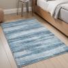 imagePADOOR Modern Abstract Runner Rug  2x6 Washable Hallway Rugs Ultra Soft NonSlip Low Pile Floor Rugs for Hallway Entryway Kitchen Bedroom Bedside Laundry Room GreyBlue