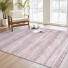 imagePADOOR Modern Abstract Runner Rug  2x6 Washable Hallway Rugs Ultra Soft NonSlip Low Pile Floor Rugs for Hallway Entryway Kitchen Bedroom Bedside Laundry Room GreyPink