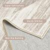 imagePADOOR Modern Abstract Runner Rug  2x6 Washable Hallway Rugs Ultra Soft NonSlip Low Pile Floor Rugs for Hallway Entryway Kitchen Bedroom Bedside Laundry Room GreyBrown