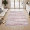 imagePADOOR Modern Abstract Runner Rug  2x6 Washable Hallway Rugs Ultra Soft NonSlip Low Pile Floor Rugs for Hallway Entryway Kitchen Bedroom Bedside Laundry Room GreyPink