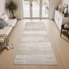 imagePADOOR Modern Abstract Runner Rug  2x6 Washable Hallway Rugs Ultra Soft NonSlip Low Pile Floor Rugs for Hallway Entryway Kitchen Bedroom Bedside Laundry Room GreyBrown