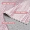 imagePADOOR Modern Abstract Runner Rug  2x6 Washable Hallway Rugs Ultra Soft NonSlip Low Pile Floor Rugs for Hallway Entryway Kitchen Bedroom Bedside Laundry Room GreyPink