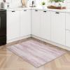 imagePADOOR Modern Abstract Runner Rug  2x6 Washable Hallway Rugs Ultra Soft NonSlip Low Pile Floor Rugs for Hallway Entryway Kitchen Bedroom Bedside Laundry Room GreyPink