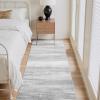 imagePADOOR Modern Abstract Runner Rug  2x6 Washable Hallway Rugs Ultra Soft NonSlip Low Pile Floor Rugs for Hallway Entryway Kitchen Bedroom Bedside Laundry Room GreyGrey