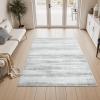 imagePADOOR Modern Abstract Runner Rug  2x6 Washable Hallway Rugs Ultra Soft NonSlip Low Pile Floor Rugs for Hallway Entryway Kitchen Bedroom Bedside Laundry Room GreyGrey