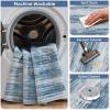 imagePADOOR Modern Abstract Runner Rug  2x6 Washable Hallway Rugs Ultra Soft NonSlip Low Pile Floor Rugs for Hallway Entryway Kitchen Bedroom Bedside Laundry Room GreyBlue