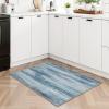 imagePADOOR Modern Abstract Runner Rug  2x6 Washable Hallway Rugs Ultra Soft NonSlip Low Pile Floor Rugs for Hallway Entryway Kitchen Bedroom Bedside Laundry Room GreyBlue