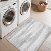imagePADOOR Modern Abstract Runner Rug  2x6 Washable Hallway Rugs Ultra Soft NonSlip Low Pile Floor Rugs for Hallway Entryway Kitchen Bedroom Bedside Laundry Room GreyGrey