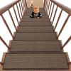 imagePADOOR Non Slip StairTreadsRubber Backing StairRunners for Wooden Steps15PCS Residue Free Carpet Stair Treads for Kids and Dogs 8quotx30quot Beige15PCS