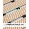 imagePADOOR ShowerMat Non Slip Heavy Duty BathtubMat Curlable Quick Drain Sturdy Bath Tub Mat Without Suction Cups for Indoor Outdoor Use 17x26 Inch GreyBeige