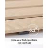 imagePADOOR ShowerMat Non Slip Heavy Duty BathtubMat Curlable Quick Drain Sturdy Bath Tub Mat Without Suction Cups for Indoor Outdoor Use 17x26 Inch GreyBeige
