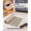 imagePADOOR ShowerMat Non Slip Heavy Duty BathtubMat Curlable Quick Drain Sturdy Bath Tub Mat Without Suction Cups for Indoor Outdoor Use 17x26 Inch GreyBeige
