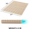 imagePADOOR ShowerMat Non Slip Heavy Duty BathtubMat Curlable Quick Drain Sturdy Bath Tub Mat Without Suction Cups for Indoor Outdoor Use 17x26 Inch GreyBeige