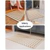 imagePADOOR ShowerMat Non Slip Heavy Duty BathtubMat Curlable Quick Drain Sturdy Bath Tub Mat Without Suction Cups for Indoor Outdoor Use 17x26 Inch GreyBeige
