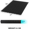 imagePADOOR ShowerMat Non Slip Heavy Duty BathtubMat Curlable Quick Drain Sturdy Bath Tub Mat Without Suction Cups for Indoor Outdoor Use 17x26 Inch GreyBlack
