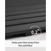 imagePADOOR ShowerMat Non Slip Heavy Duty BathtubMat Curlable Quick Drain Sturdy Bath Tub Mat Without Suction Cups for Indoor Outdoor Use 17x26 Inch GreyBlack