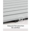 imagePADOOR ShowerMat Non Slip Heavy Duty BathtubMat Curlable Quick Drain Sturdy Bath Tub Mat Without Suction Cups for Indoor Outdoor Use 17x26 Inch GreyGrey