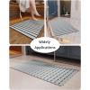 imagePADOOR ShowerMat Non Slip Heavy Duty BathtubMat Curlable Quick Drain Sturdy Bath Tub Mat Without Suction Cups for Indoor Outdoor Use 17x26 Inch GreyGrey