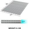 imagePADOOR ShowerMat Non Slip Heavy Duty BathtubMat Curlable Quick Drain Sturdy Bath Tub Mat Without Suction Cups for Indoor Outdoor Use 17x26 Inch GreyGrey