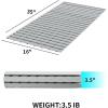 imagePADOOR ShowerMat Non Slip Heavy Duty BathtubMat Curlable Quick Drain Sturdy Bath Tub Mat Without Suction Cups for Indoor Outdoor Use 17x26 Inch GreyGrey