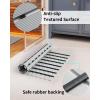 imagePADOOR ShowerMat Non Slip Heavy Duty BathtubMat Curlable Quick Drain Sturdy Bath Tub Mat Without Suction Cups for Indoor Outdoor Use 17x26 Inch GreyGrey