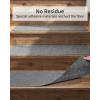 imagePADOOR StairTreads Non Slip Reusable StairRunners for Wooden Steps 15PCS Adhesive Backing Carpet Stair Treads for Kids and Dogs 30quotX8quot Grey