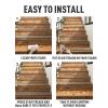 imagePADOOR StairTreads for Wooden Steps Indoor NonSlip Rubber CarpetStair treads 15PCS StairRunners for Wooden Steps 8quotx30quot Black