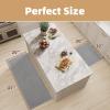 imagePADOOR Waffle KitchenRugs Sets of 2 Kitchen Rugs Non Slip Washable Absorbent KitchenMats for Floor Comfort Kitchen Runner Rugs for in Front of Sink Hallway LaundryBeige 20quotx47quot20quotx32quotGrey