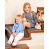 imageStair Treads for Wooden Steps Indoor 15PCS  8quotx30quot Machine Washable Non Slip Carpet Stair Treads with Rubber BackingStair Mats Stair Runner for Kids and Dogs Grey