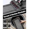 imageStair Treads for Wooden Steps Indoor 15PCS  8quotx30quot Machine Washable Non Slip Carpet Stair Treads with Rubber BackingStair Mats Stair Runner for Kids and Dogs Grey