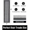 imageStair Treads for Wooden Steps Indoor 15PCS  8quotx30quot Machine Washable Non Slip Carpet Stair Treads with Rubber BackingStair Mats Stair Runner for Kids and Dogs Grey