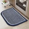 imagePADOOR KitchenMats for Floor 100 Polypropylene Kitchen Rugs Non Slip Washable Durable Dirt Resist Half Circle Rug TPR Backed Kitchen Floor Mat 18quotx28quot BeigeBlue