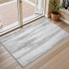 imagePADOOR Modern Abstract Runner Rug  2x6 Washable Hallway Rugs Ultra Soft NonSlip Low Pile Floor Rugs for Hallway Entryway Kitchen Bedroom Bedside Laundry Room GreyGrey