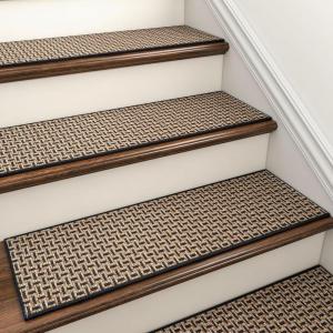 imagePADOOR StairTreads for Wooden Steps Indoor NonSlip Rubber CarpetStair treads 15PCS StairRunners for Wooden Steps 8quotx30quot Black