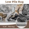 image5x7 Area Rugs for Living Room Modern Abstract Rug for Bedroom Contemporary Machine Washable Rug Large Stain Resistant Carpet for Dining Room Playroom Home Office Pet ampamp Kids FriendlyBlack