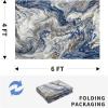 image5x7 Area Rugs for Living Room Modern Abstract Rug for Bedroom Contemporary Machine Washable Rug Large Stain Resistant Carpet for Dining Room Playroom Home Office Pet ampamp Kids FriendlyBlue