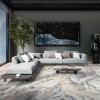 image5x7 Area Rugs for Living Room Modern Abstract Rug for Bedroom Contemporary Machine Washable Rug Large Stain Resistant Carpet for Dining Room Playroom Home Office Pet ampamp Kids FriendlyGrey