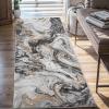 image5x7 Area Rugs for Living Room Modern Abstract Rug for Bedroom Contemporary Machine Washable Rug Large Stain Resistant Carpet for Dining Room Playroom Home Office Pet ampamp Kids FriendlyBlack