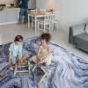 image5x7 Area Rugs for Living Room Modern Abstract Rug for Bedroom Contemporary Machine Washable Rug Large Stain Resistant Carpet for Dining Room Playroom Home Office Pet ampamp Kids FriendlyBlue