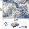 image5x7 Area Rugs for Living Room Modern Abstract Rug for Bedroom Contemporary Machine Washable Rug Large Stain Resistant Carpet for Dining Room Playroom Home Office Pet ampamp Kids FriendlyBlue