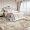 image5x7 Area Rugs for Living Room Modern Abstract Rug for Bedroom Contemporary Machine Washable Rug Large Stain Resistant Carpet for Dining Room Playroom Home Office Pet ampamp Kids FriendlyBeige