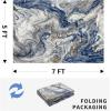 image5x7 Area Rugs for Living Room Modern Abstract Rug for Bedroom Contemporary Machine Washable Rug Large Stain Resistant Carpet for Dining Room Playroom Home Office Pet ampamp Kids FriendlyBlue
