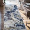 image5x7 Area Rugs for Living Room Modern Abstract Rug for Bedroom Contemporary Machine Washable Rug Large Stain Resistant Carpet for Dining Room Playroom Home Office Pet ampamp Kids FriendlyBlue