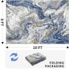image5x7 Area Rugs for Living Room Modern Abstract Rug for Bedroom Contemporary Machine Washable Rug Large Stain Resistant Carpet for Dining Room Playroom Home Office Pet ampamp Kids FriendlyBlue