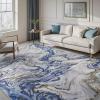 image5x7 Area Rugs for Living Room Modern Abstract Rug for Bedroom Contemporary Machine Washable Rug Large Stain Resistant Carpet for Dining Room Playroom Home Office Pet ampamp Kids FriendlyBlue