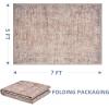 image5x7 Area Rugs for Living Room Modern Abstract Rug for Bedroom Contemporary Machine Washable Rug Large Stain Resistant Carpet for Dining Room Playroom Home Office Pet ampamp Kids FriendlyRed